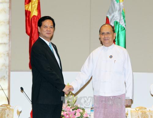 Thủ tướng Nguyễn Tấn Dũng hội kiến Tổng thống Myanmar ảnh 1